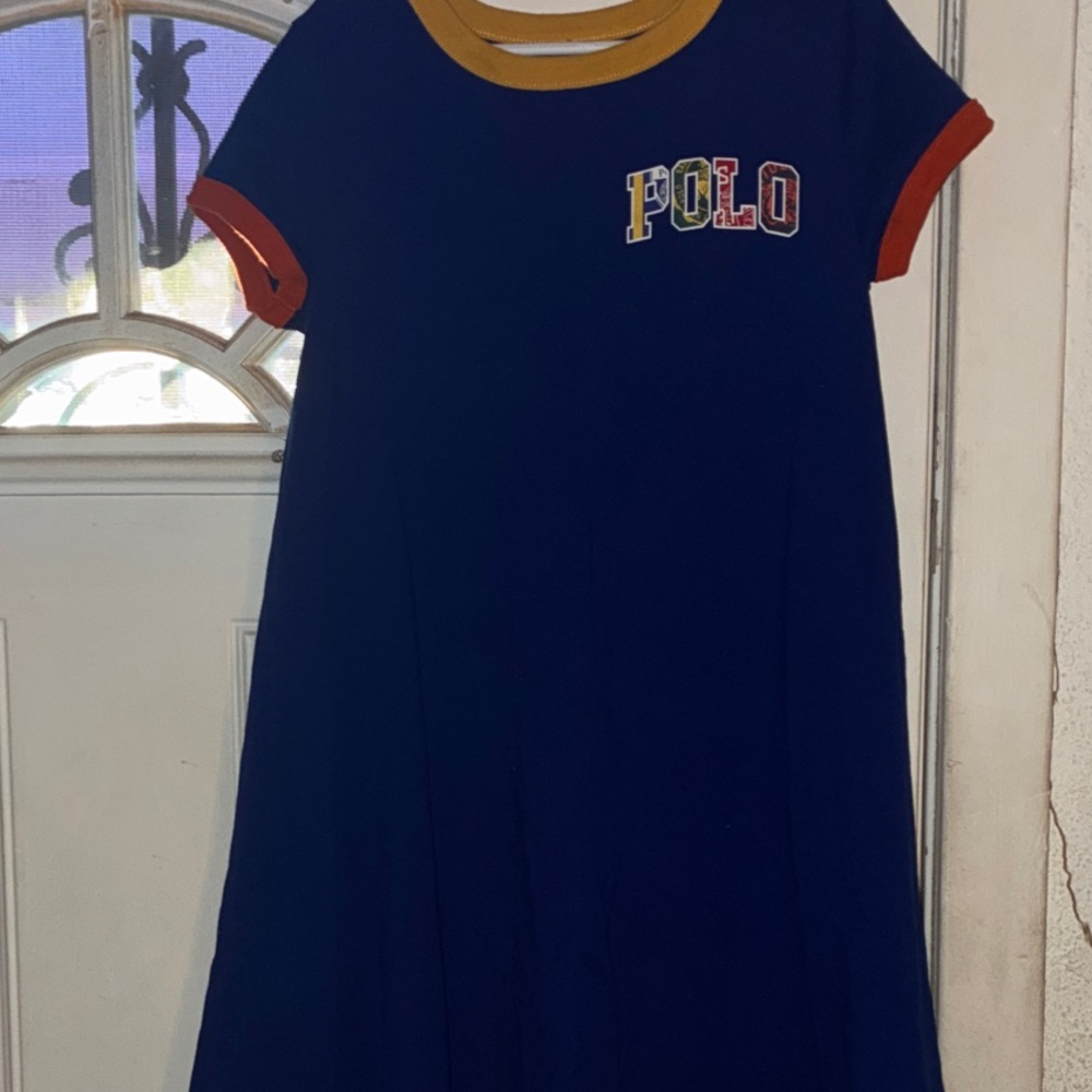 Polo by Ralph Lauren Kids Blue Dress with Red and Yellow Accents